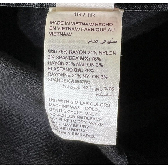 Chicos‎ Pull On Elastic Waist Pants Womens Size 1 US Size 8 Stretch Black - Picture 4 of 11